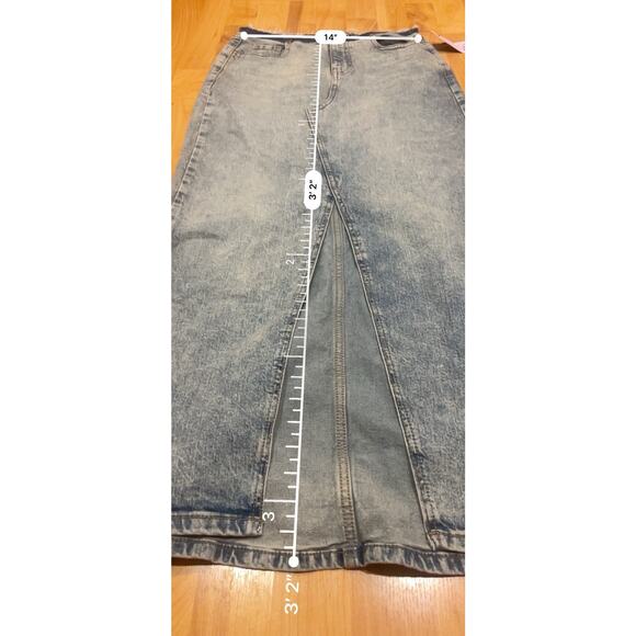 Wild Fable Denim Maxi Skirt Blue Women's 2 NWT - Picture 3 of 6